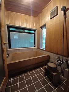 Bathroom with large bath
